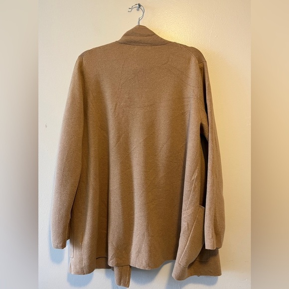 J. Crew Eloise Sweater-Blazer In Tan Size Medium Lighter-weight Cotton Blend - Picture 3 of 10